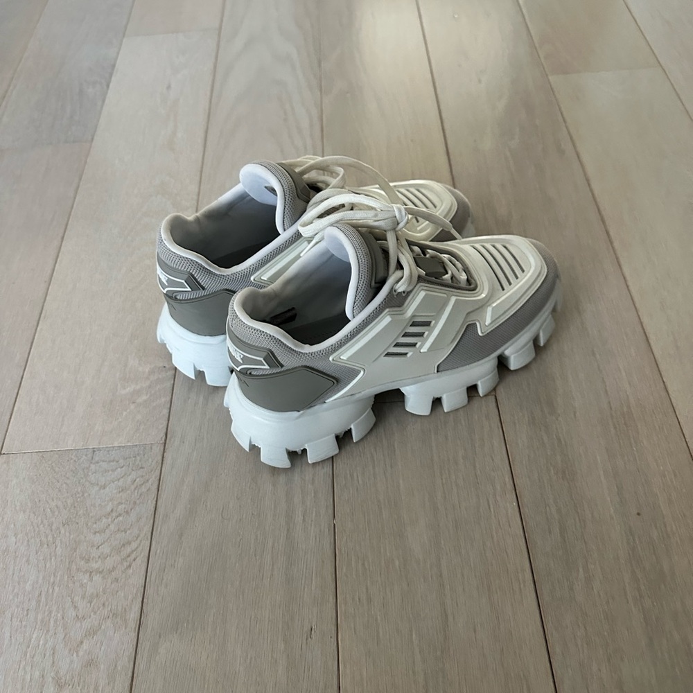 Prada White and Gray Women's Sneakers